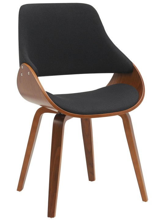 Chaise de salle à manger tissu Vangale, noyer/noir Chaise de salle à manger tissu Vangale, noyer/noir