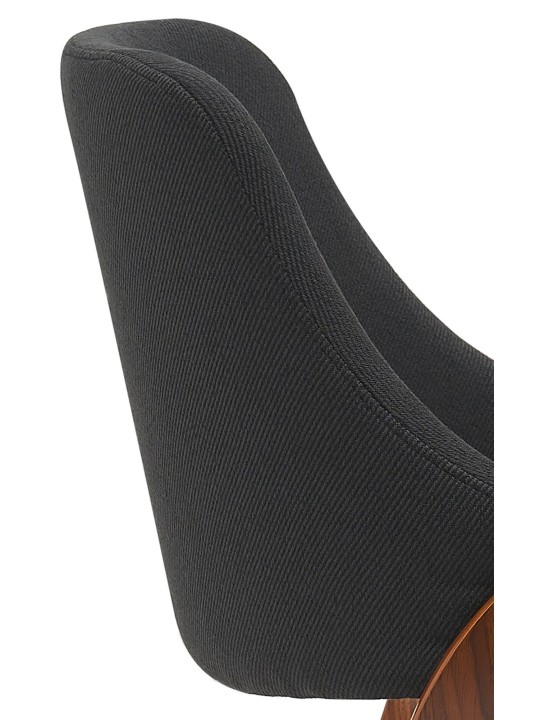 Chaise de salle à manger tissu Vangale, noyer/noir Chaise de salle à manger tissu Vangale, noyer/noir