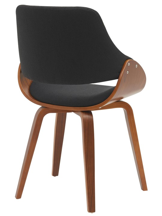 Chaise de salle à manger tissu Vangale, noyer/noir Chaise de salle à manger tissu Vangale, noyer/noir