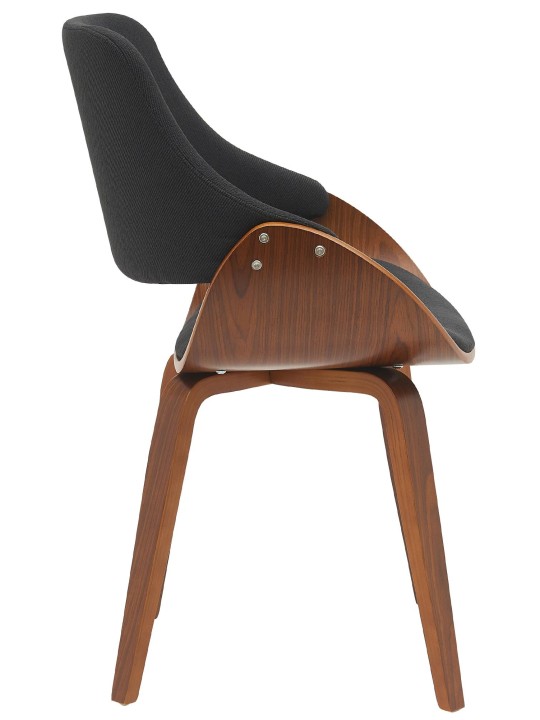 Chaise de salle à manger tissu Vangale, noyer/noir Chaise de salle à manger tissu Vangale, noyer/noir