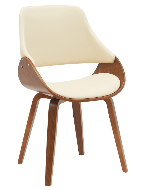 Chaise de salle à manger Vangale simili cuir, noyer/crème Chaise de salle à manger Vangale simili cuir, noyer/crème