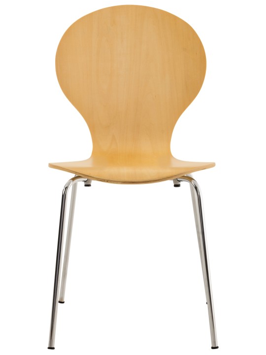 Lot de 2 chaises visiteur Diego, naturel