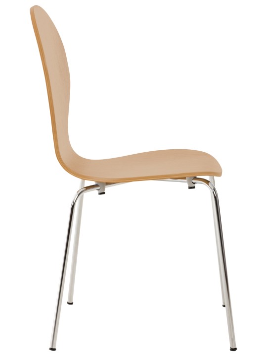 Lot de 2 chaises visiteur Diego, chêne