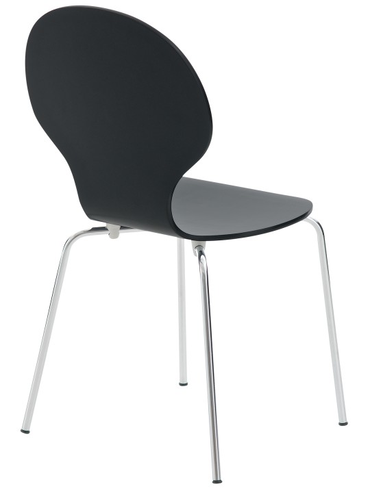 Lot de 2 chaises visiteur Diego, noir