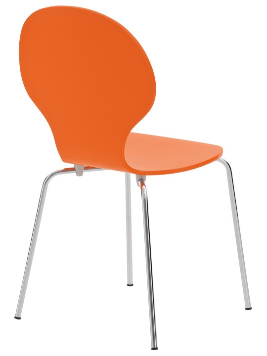 Lot de 2 chaises visiteur Diego, orange
