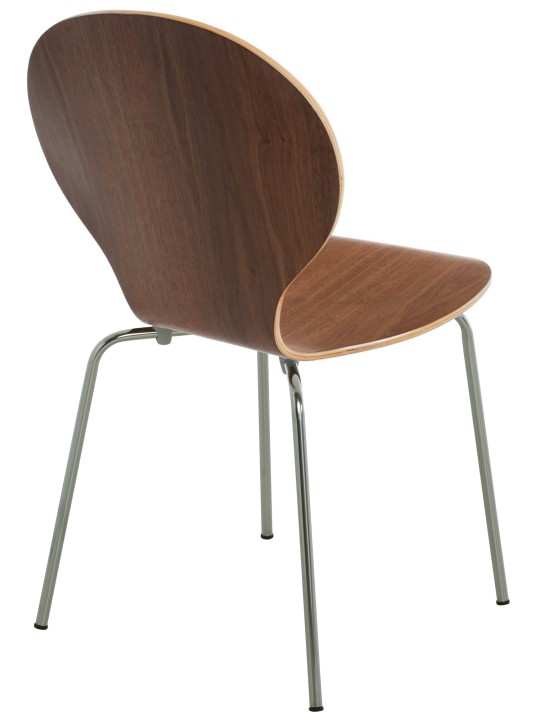 Lot de 2 chaises visiteurs Diego, noyer Lot de 2 chaises visiteurs Diego, noyer