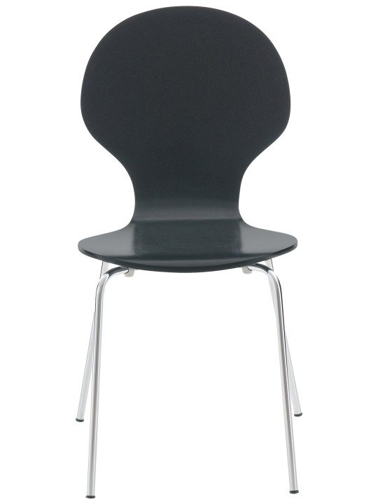 Ensemble de 4 chaises visiteurs Diego, noir