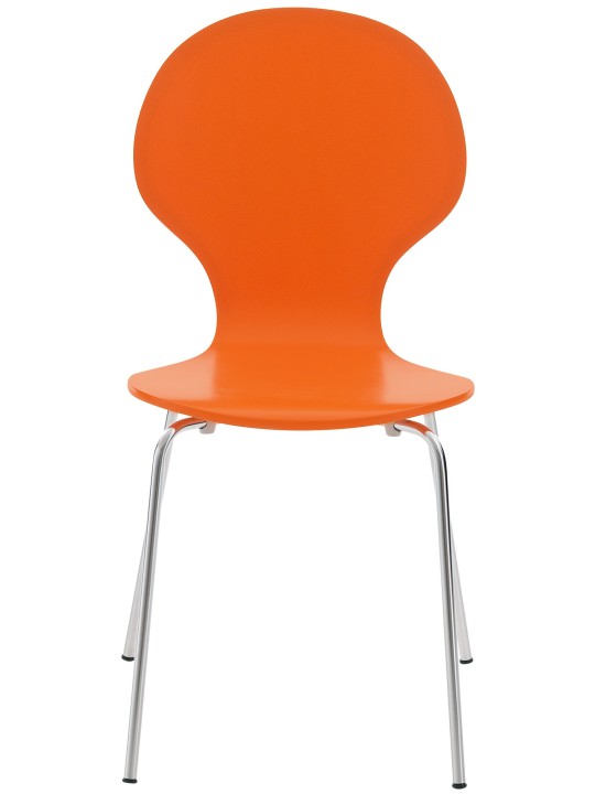 Ensemble de 4 chaises visiteurs Diego, orange