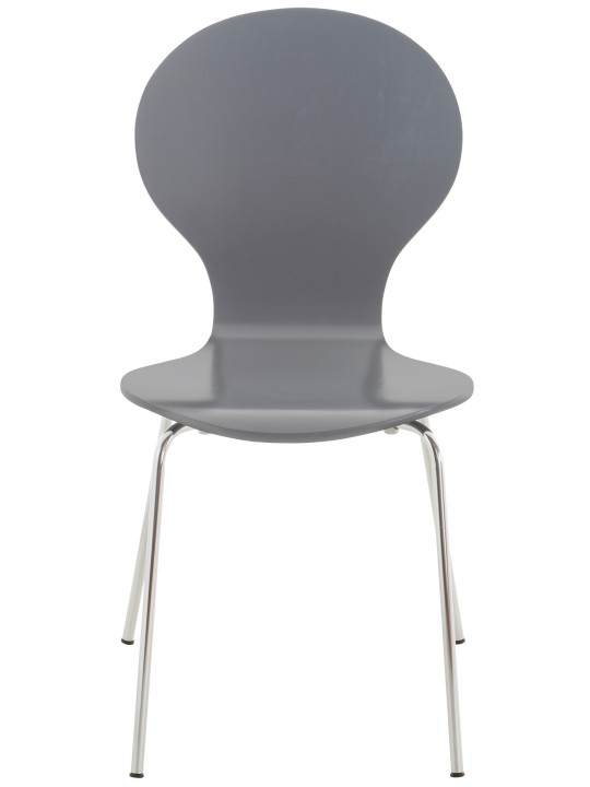 Ensemble de 4 chaises visiteurs Diego, gris
