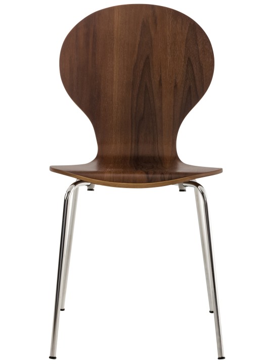 Ensemble de 4 chaises visiteurs Diego, noyer