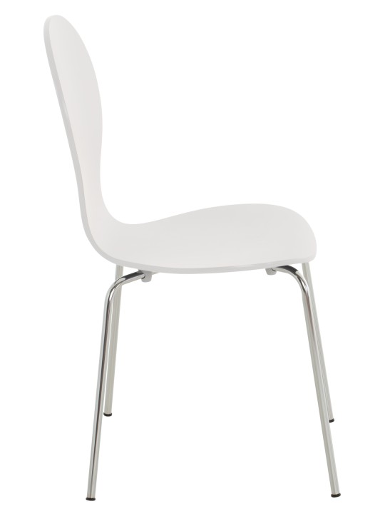 Ensemble de 4 chaises visiteurs Diego, blanc