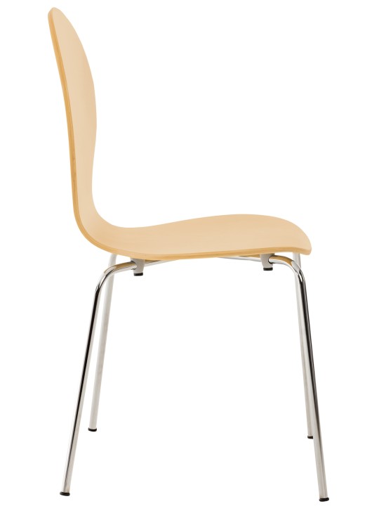 Ensemble de 4 chaises visiteurs Diego, naturel