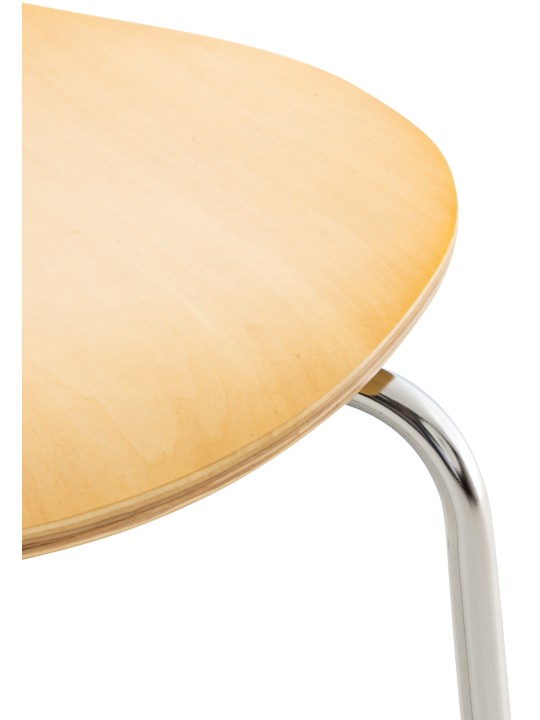 Ensemble de 4 chaises visiteurs Diego, naturel