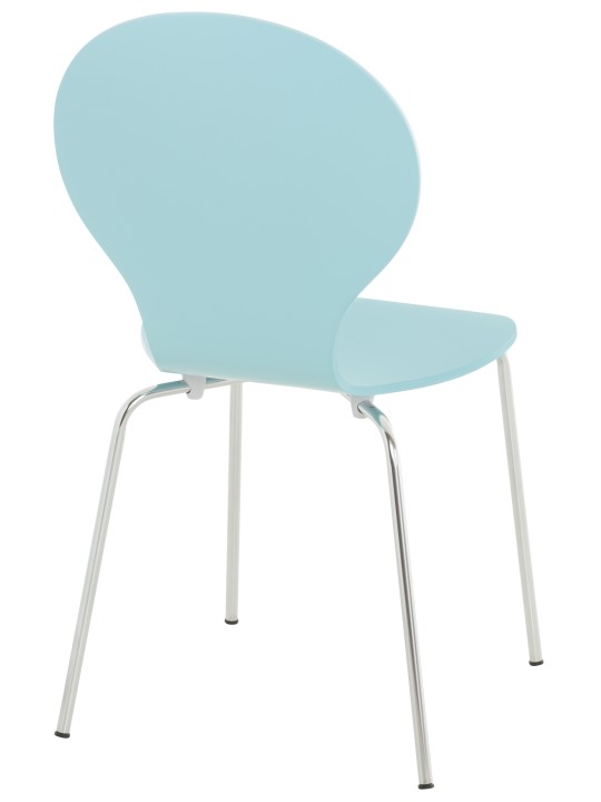 Ensemble de 4 chaises visiteurs Diego, bleu clair