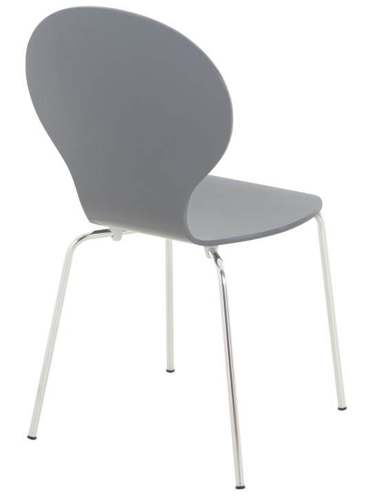 Ensemble de 4 chaises visiteurs Diego, gris
