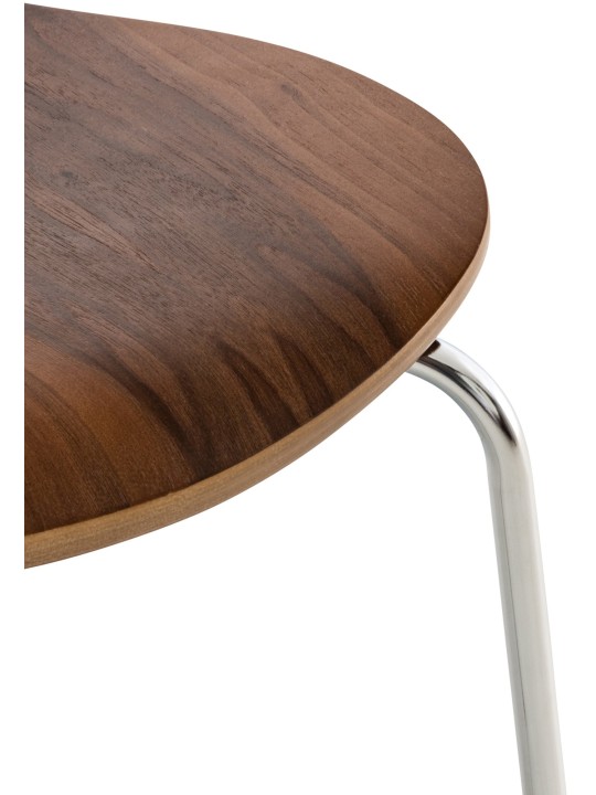 Ensemble de 4 chaises visiteurs Diego, noyer