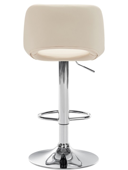 Tabouret de bar Camden simili cuir chromé, crème Tabouret de bar Camden simili cuir chromé, crème