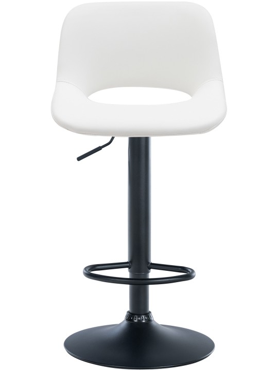 Tabouret de bar Camden simili cuir, blanc