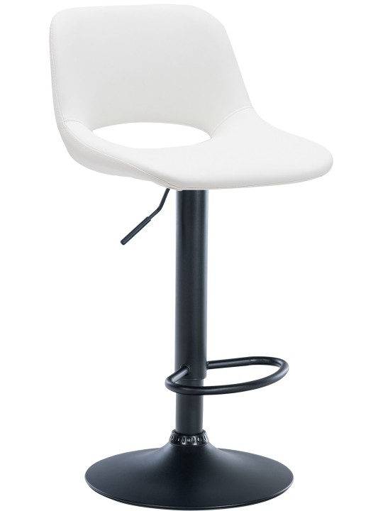 Tabouret de bar Camden simili cuir, blanc