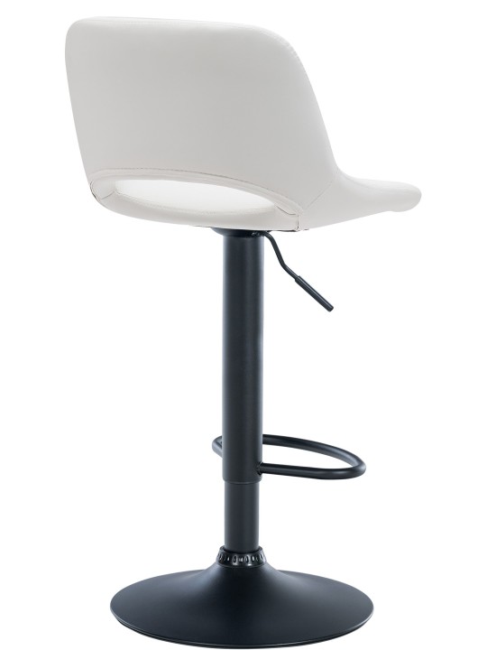 Tabouret de bar Camden simili cuir, blanc