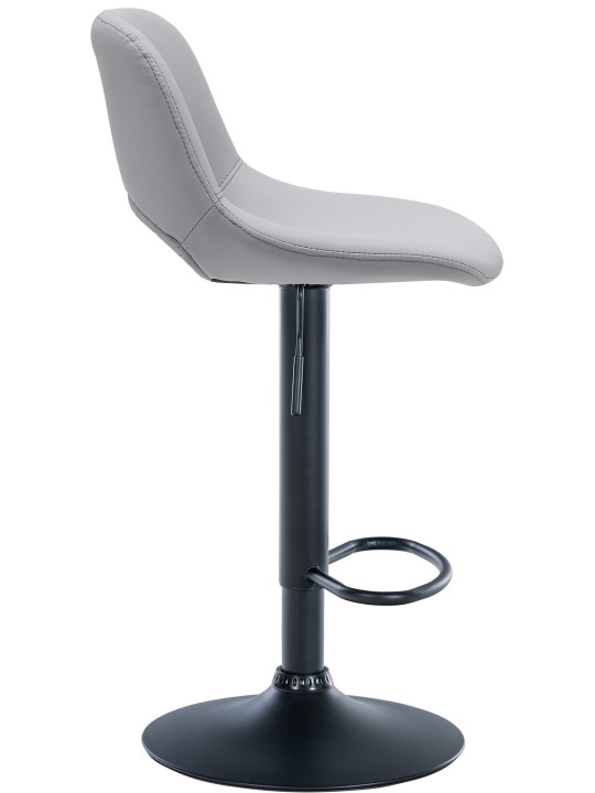 Tabouret de bar Camden simili cuir, gris