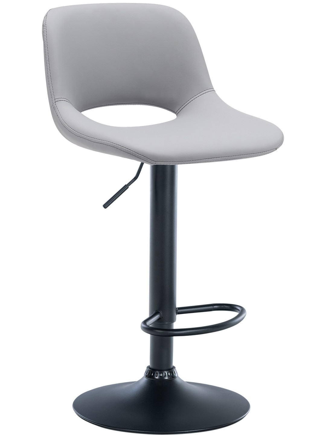 Tabouret de bar Camden simili cuir, gris