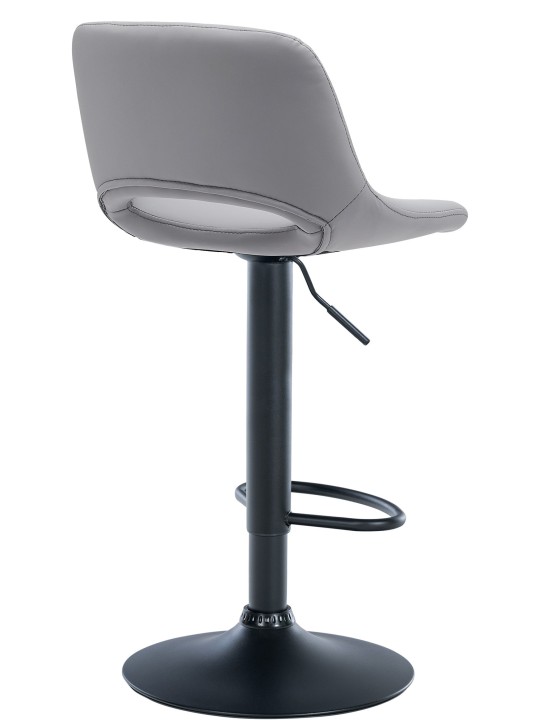 Tabouret de bar Camden simili cuir, gris