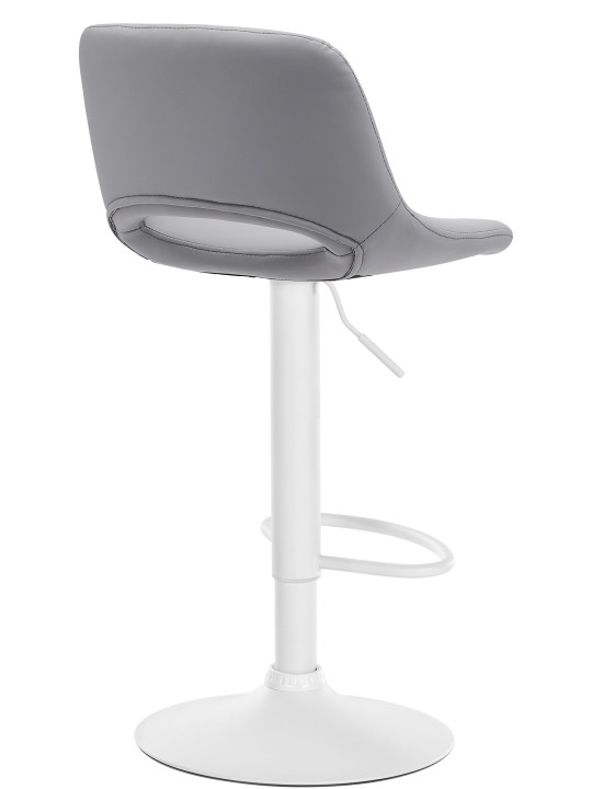 Tabouret de bar Camden simili cuir, gris