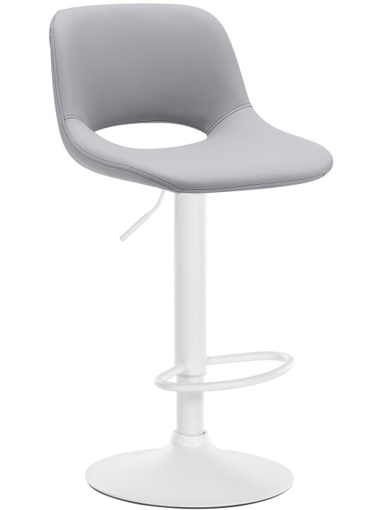 Tabouret de bar Camden simili cuir, gris