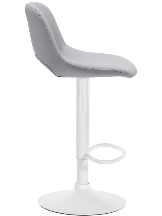 Tabouret de bar Camden simili cuir, gris