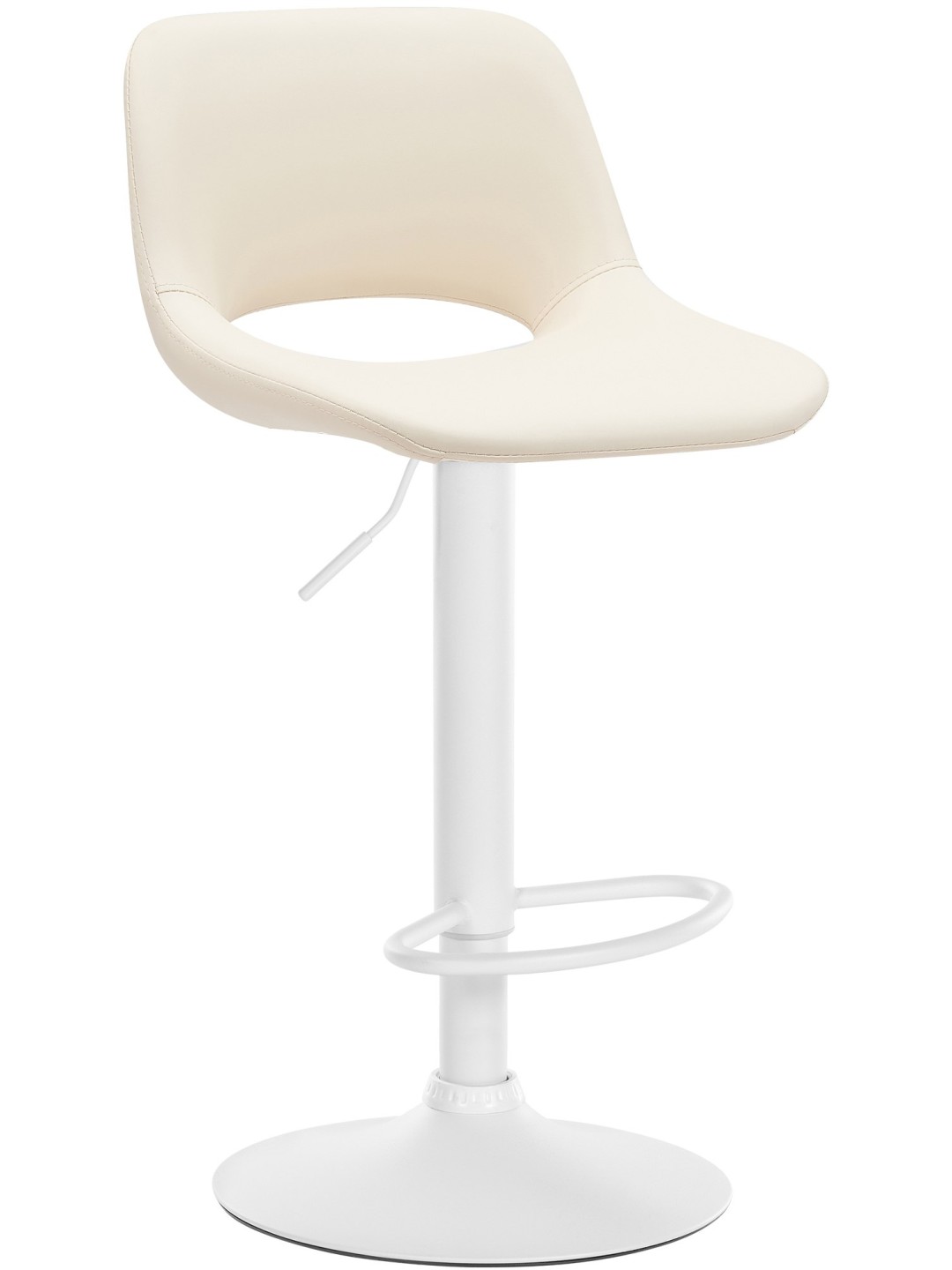 Tabouret de bar Camden simili cuir, crème