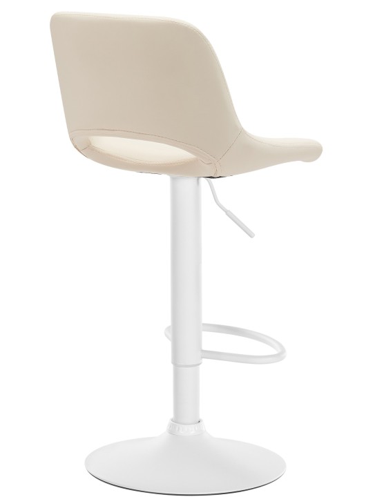 Tabouret de bar Camden simili cuir, crème