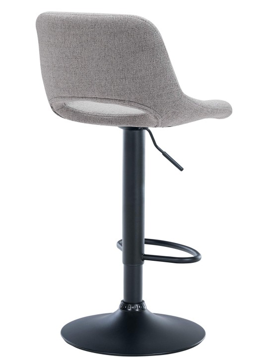 Tabouret de bar tissu Camden, gris clair