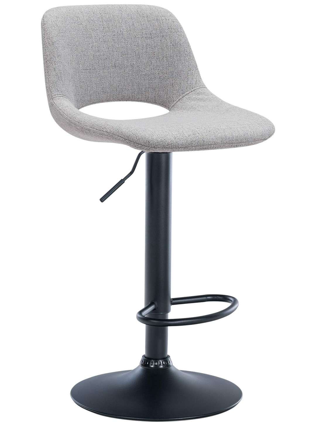 Tabouret de bar tissu Camden, gris clair
