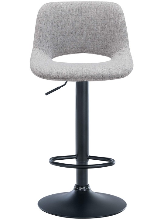 Tabouret de bar tissu Camden, gris clair