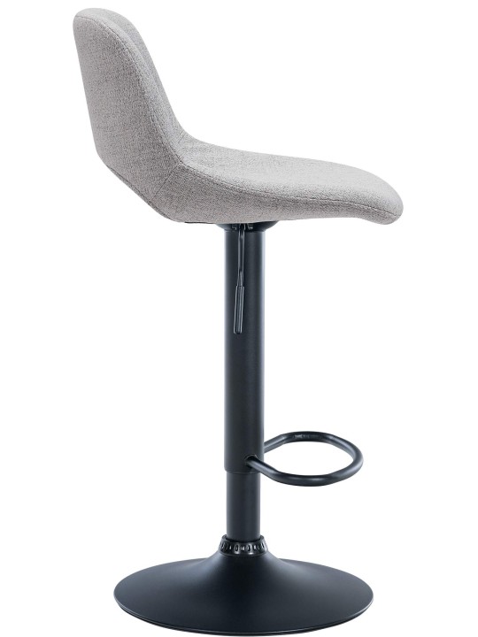 Tabouret de bar tissu Camden, gris clair