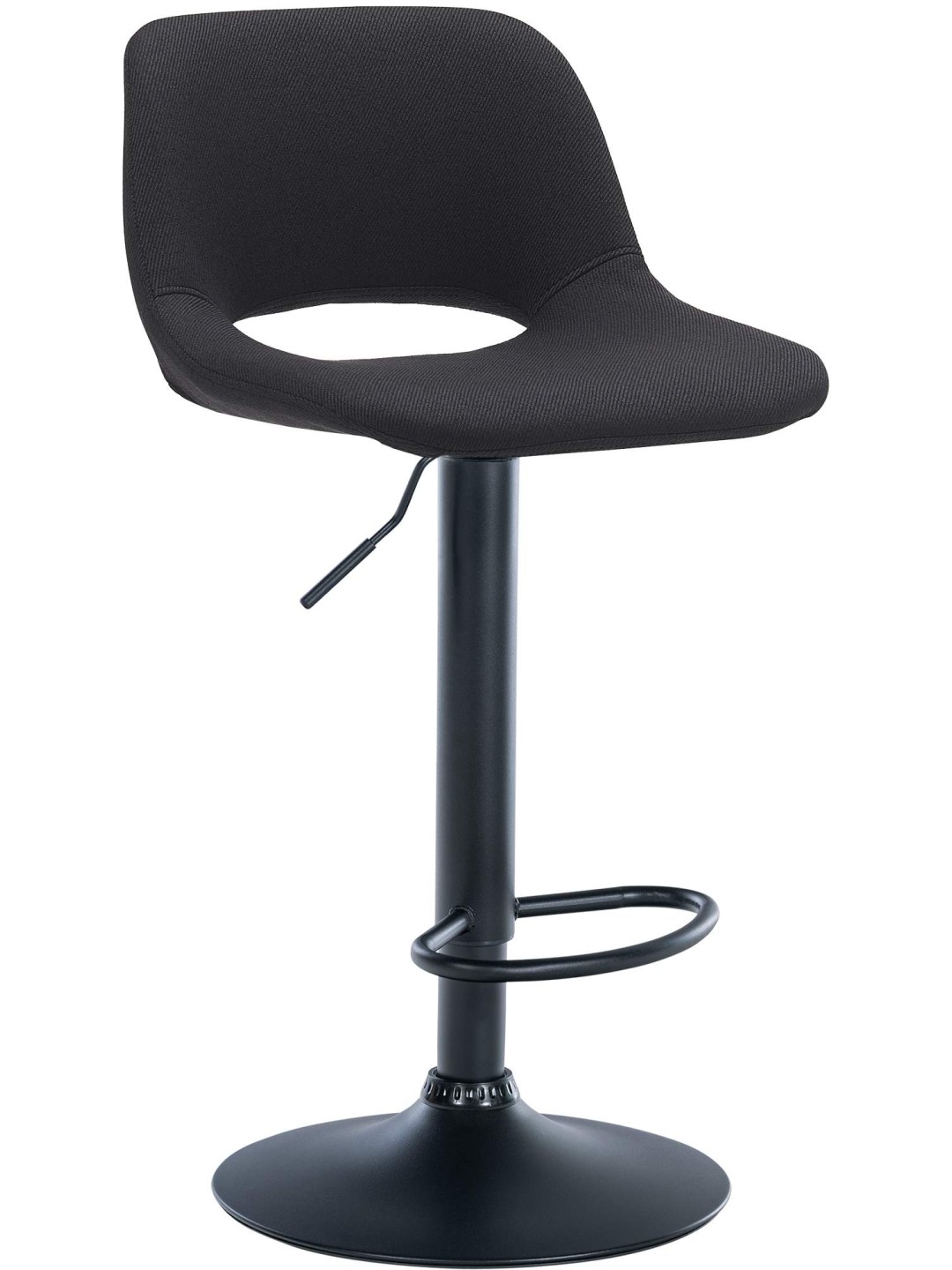 Tabouret de bar tissu Camden, noir