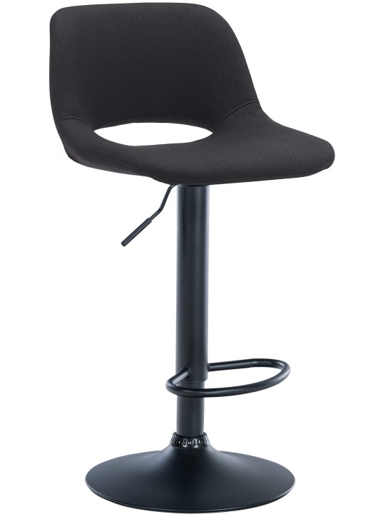 Tabouret de bar tissu Camden, noir