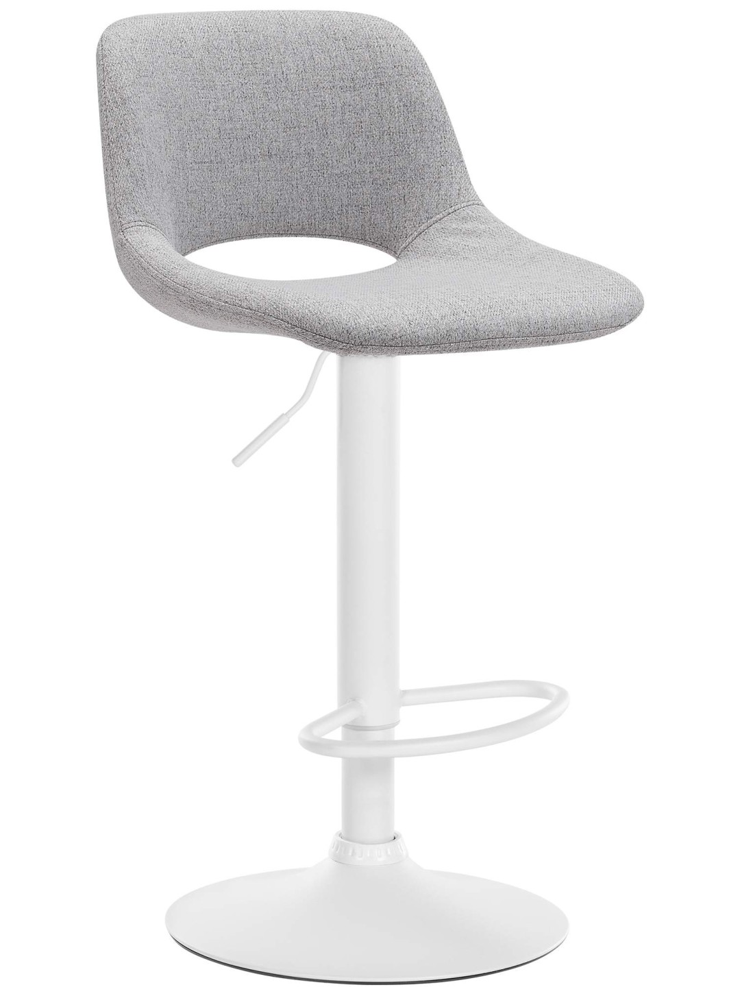 Tabouret de bar tissu Camden, gris clair