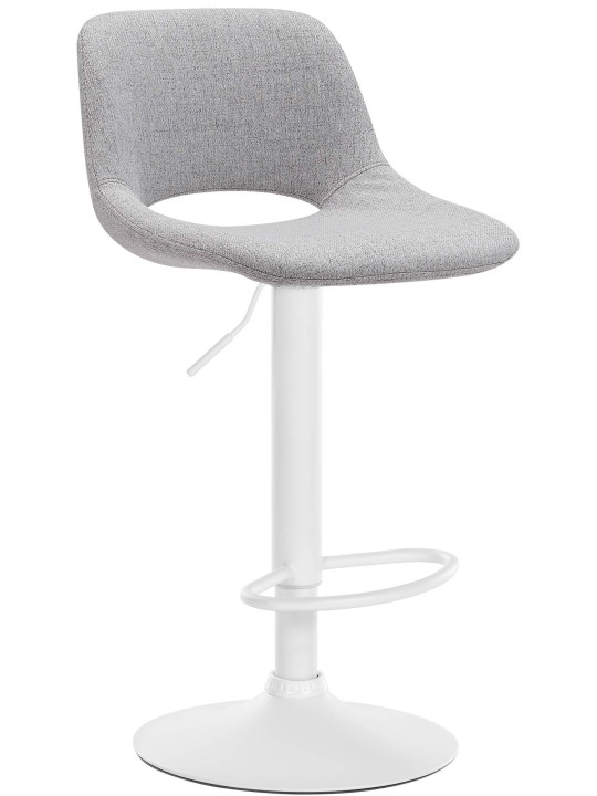 Tabouret de bar tissu Camden, gris clair