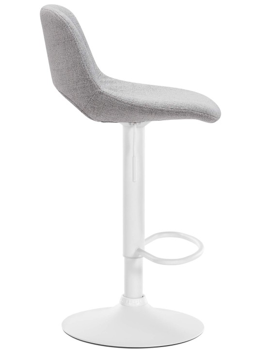 Tabouret de bar tissu Camden, gris clair