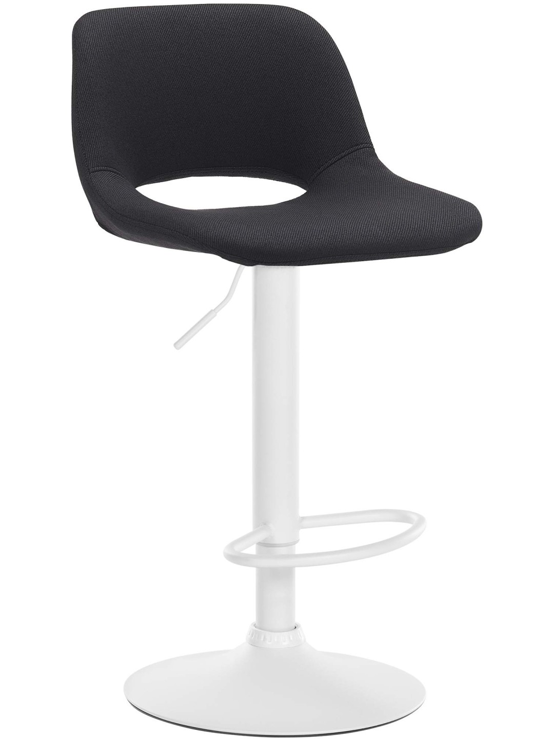 Tabouret de bar tissu Camden, noir