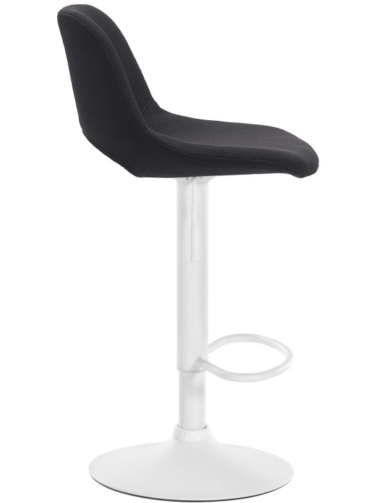 Tabouret de bar tissu Camden, noir