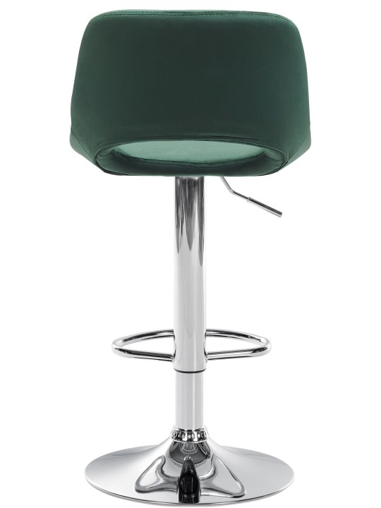 Tabouret de bar Camden velours chrome, vert