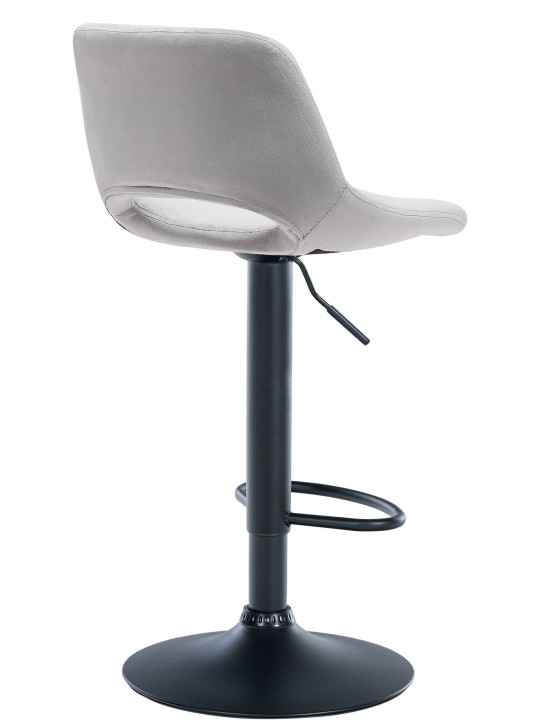 Tabouret de bar Camden velours, gris clair