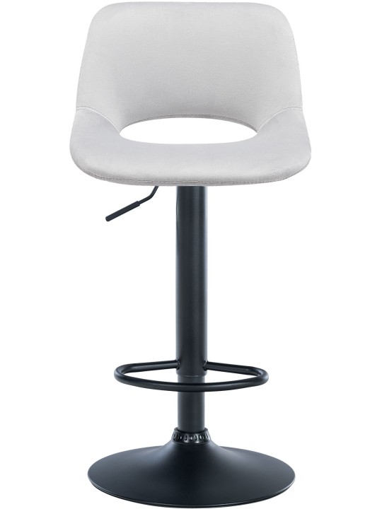 Tabouret de bar Camden velours, gris clair