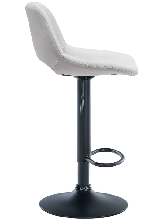 Tabouret de bar Camden velours, gris clair