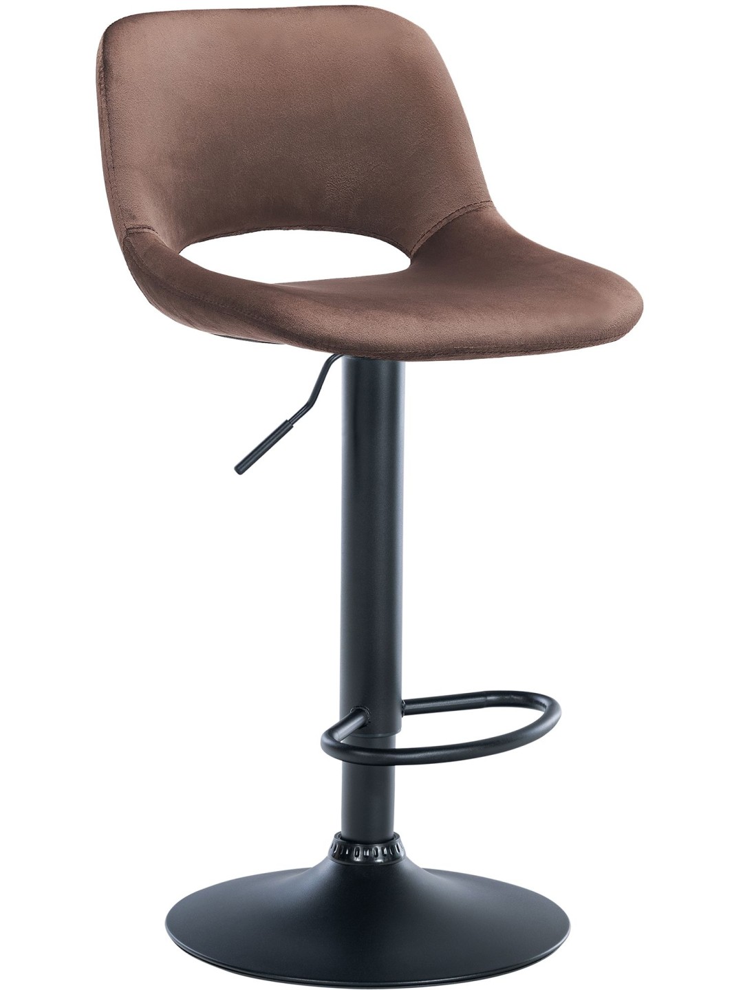 Tabouret de bar Camden velours, brun
