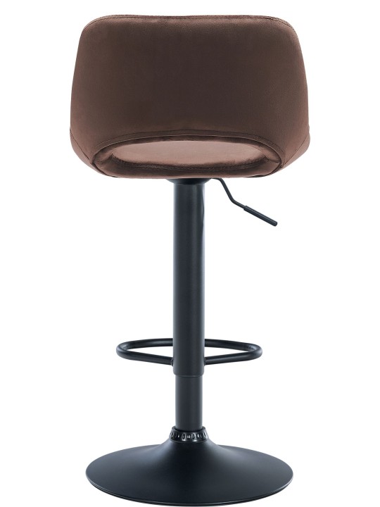 Tabouret de bar Camden velours, brun