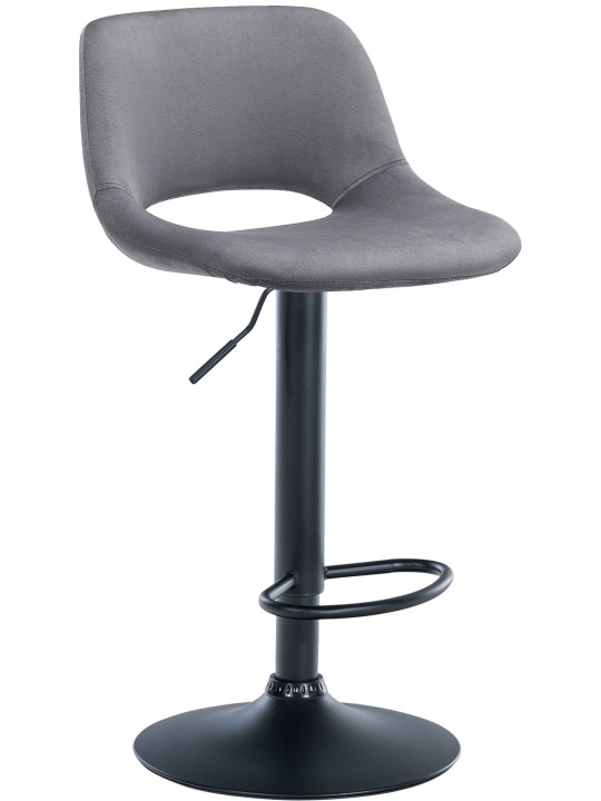 Tabouret de bar Camden velours, gris foncé Tabouret de bar Camden velours, gris foncé